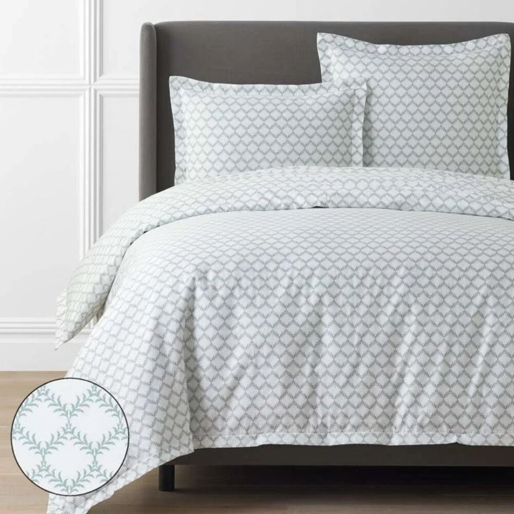 Willowridge Premium Smooth Sateen Duvet Cover - Green, Full/Queen